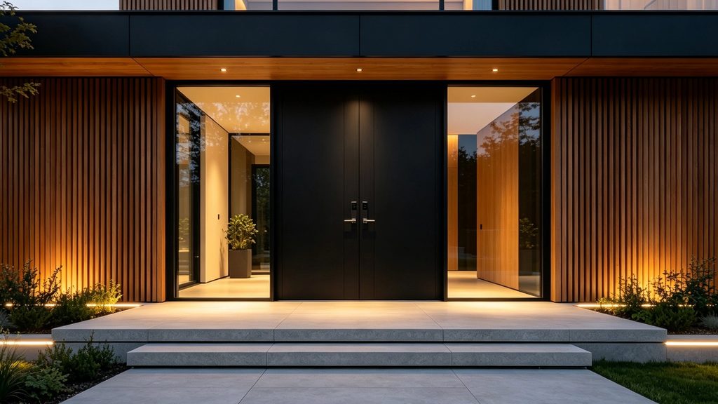 Luxury entrance door for a modern villa